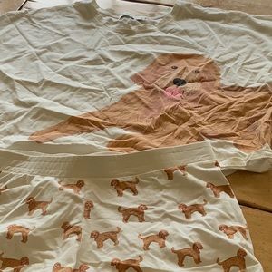 Golden doodle PJ short set